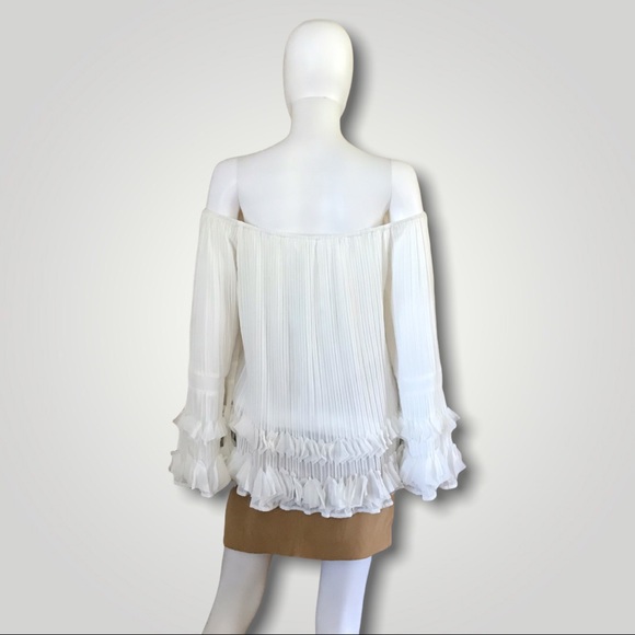 Line & Dot White Long SleeveTop - Picture 4 of 6